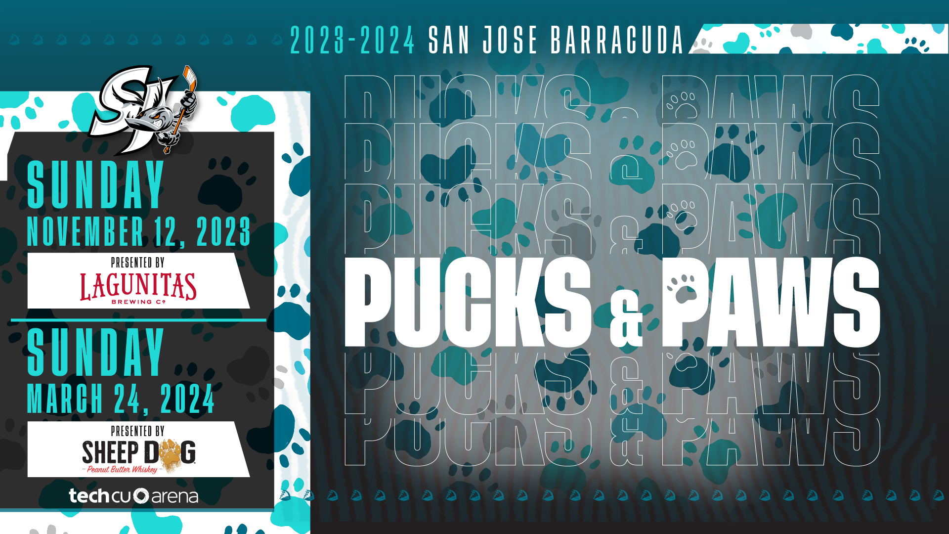 San Jose Barracuda's amazing Pucks and Paws night features dog