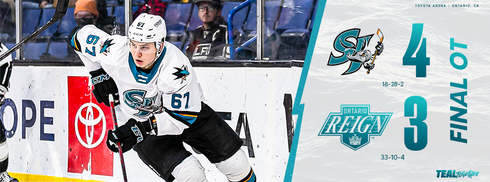 BARRACUDA STOP REIGN WITH 4-3 OT WIN