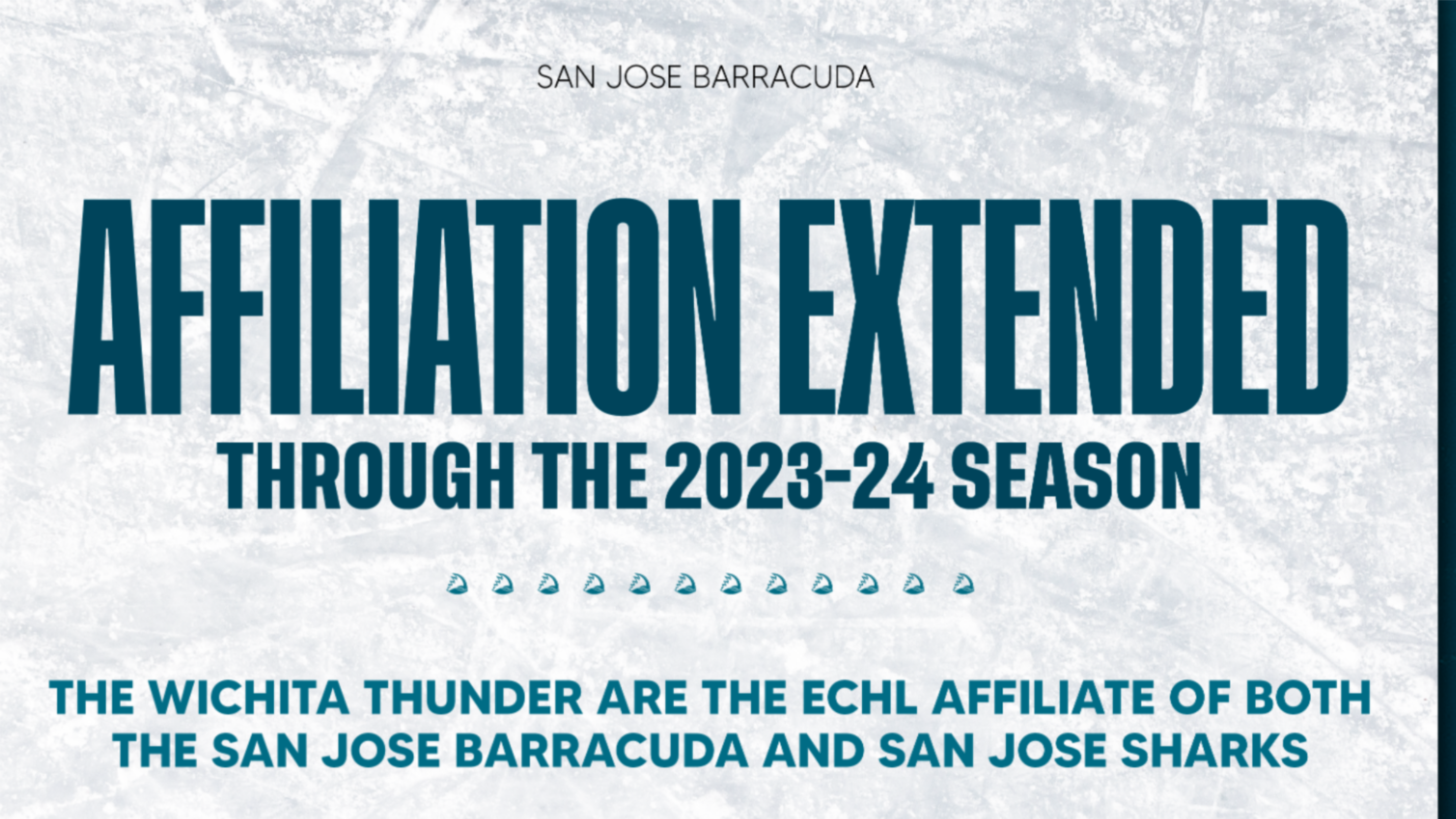 Sharks Renew Affiliation Agreement with Wichita Thunder of the
